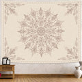 beige mandala boho tapestry