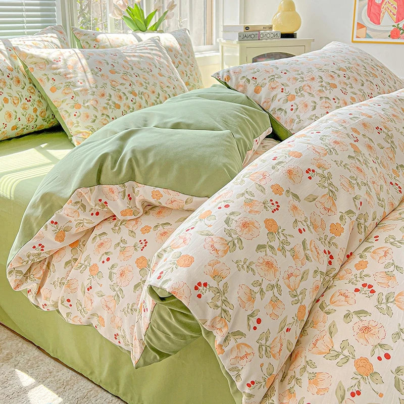 simple double sided pattern duvet cover