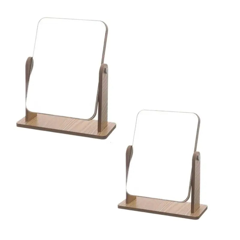 double rotating mirror - wood