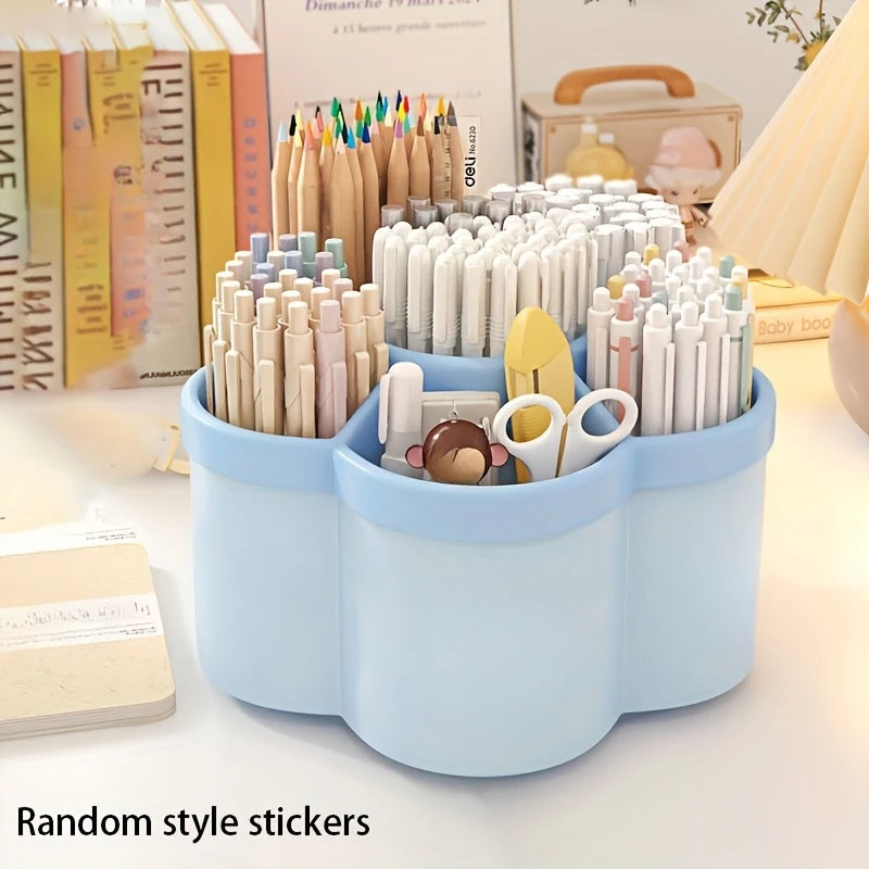 flower rotating desk organizer