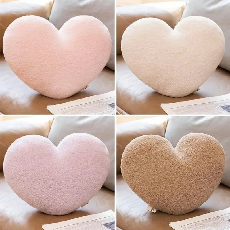plush pink heart pillow