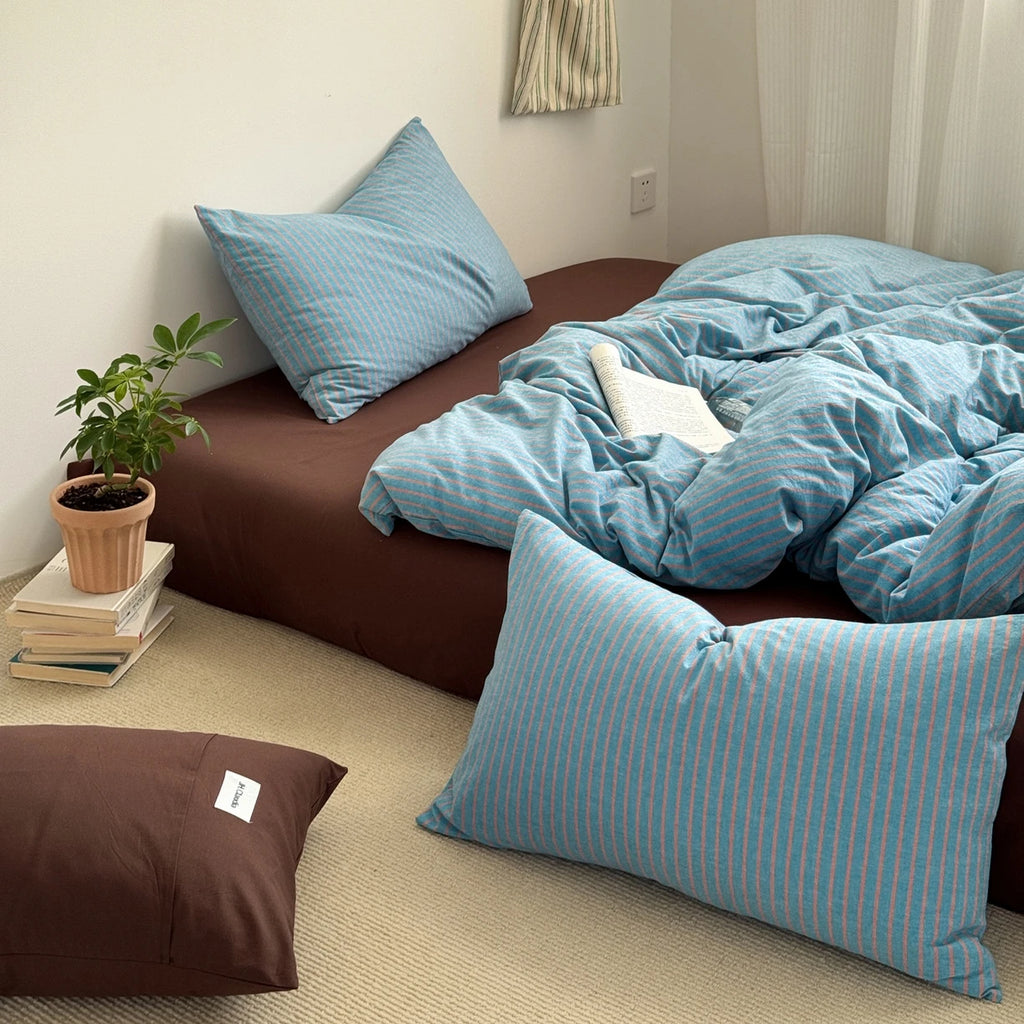 plain stripes duvet sets
