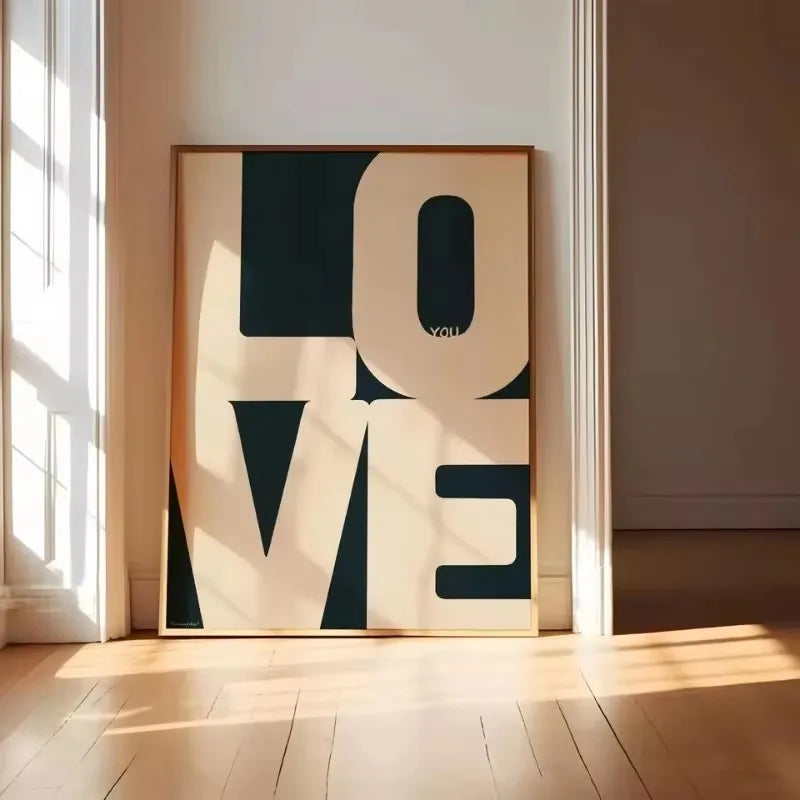 love wall canvas print - frameless