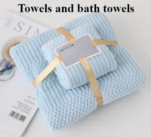 basic hand towel + bath towel set