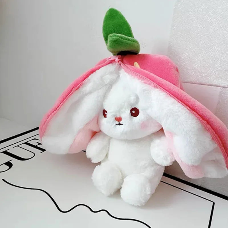 strawberry + carrot bunny stuffies