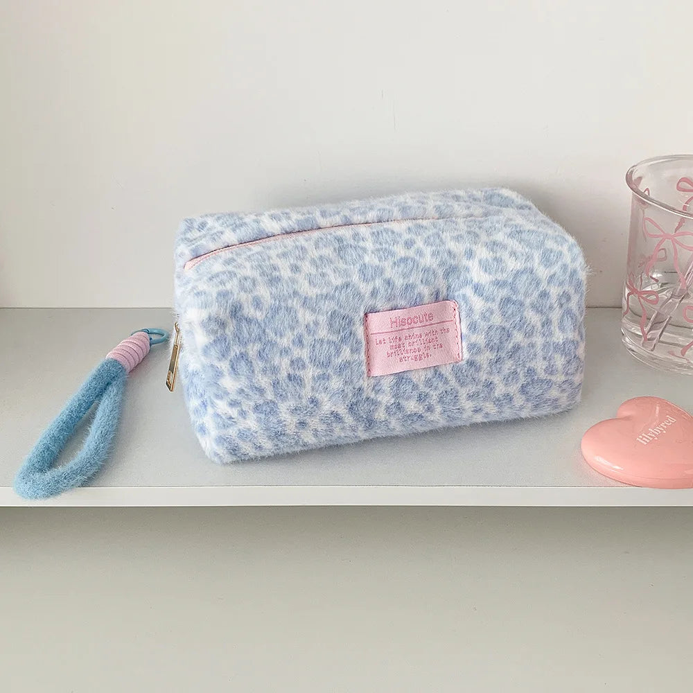 leopard print makeup bag