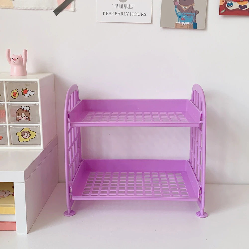 colorful desktop shelf rack