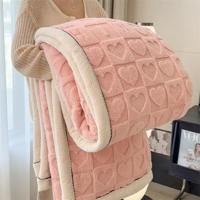 carved velvet plush blanket