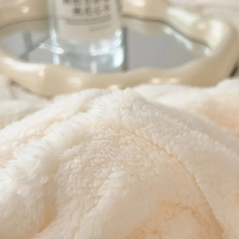 carved velvet plush blanket