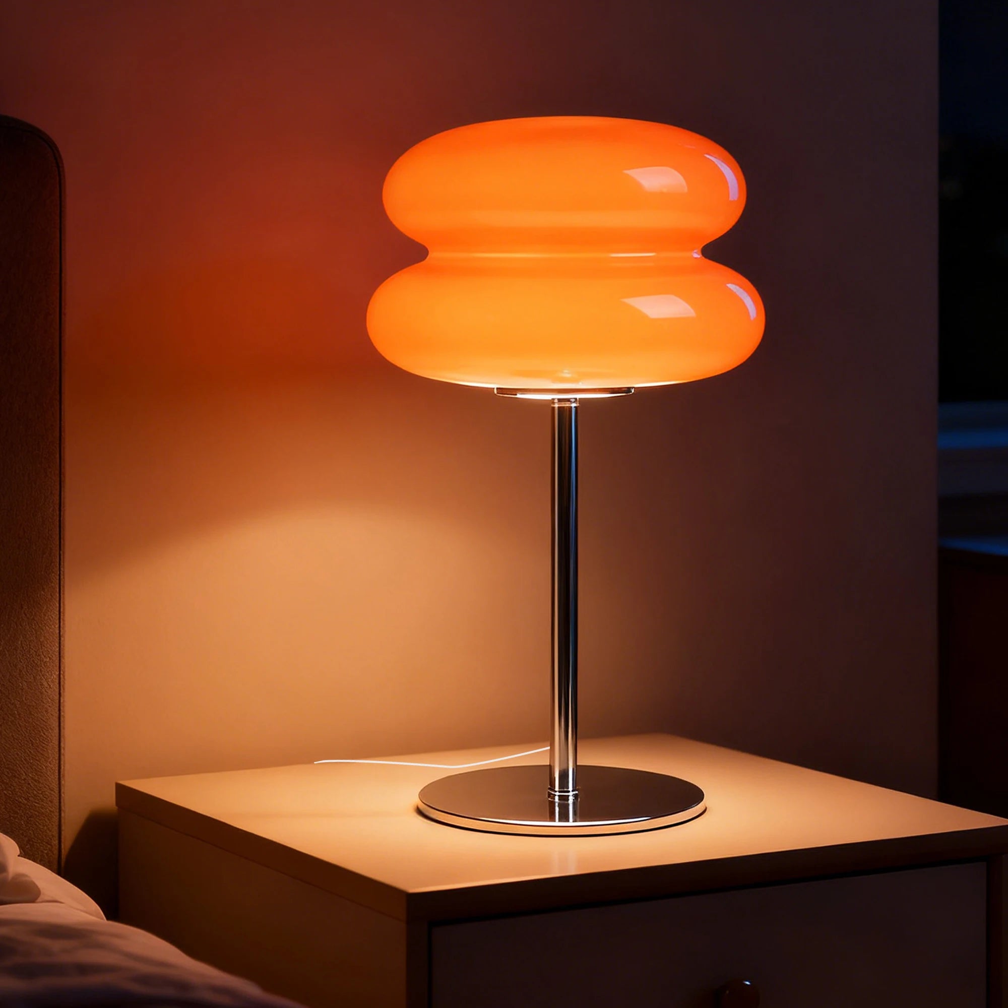 orange table lamp