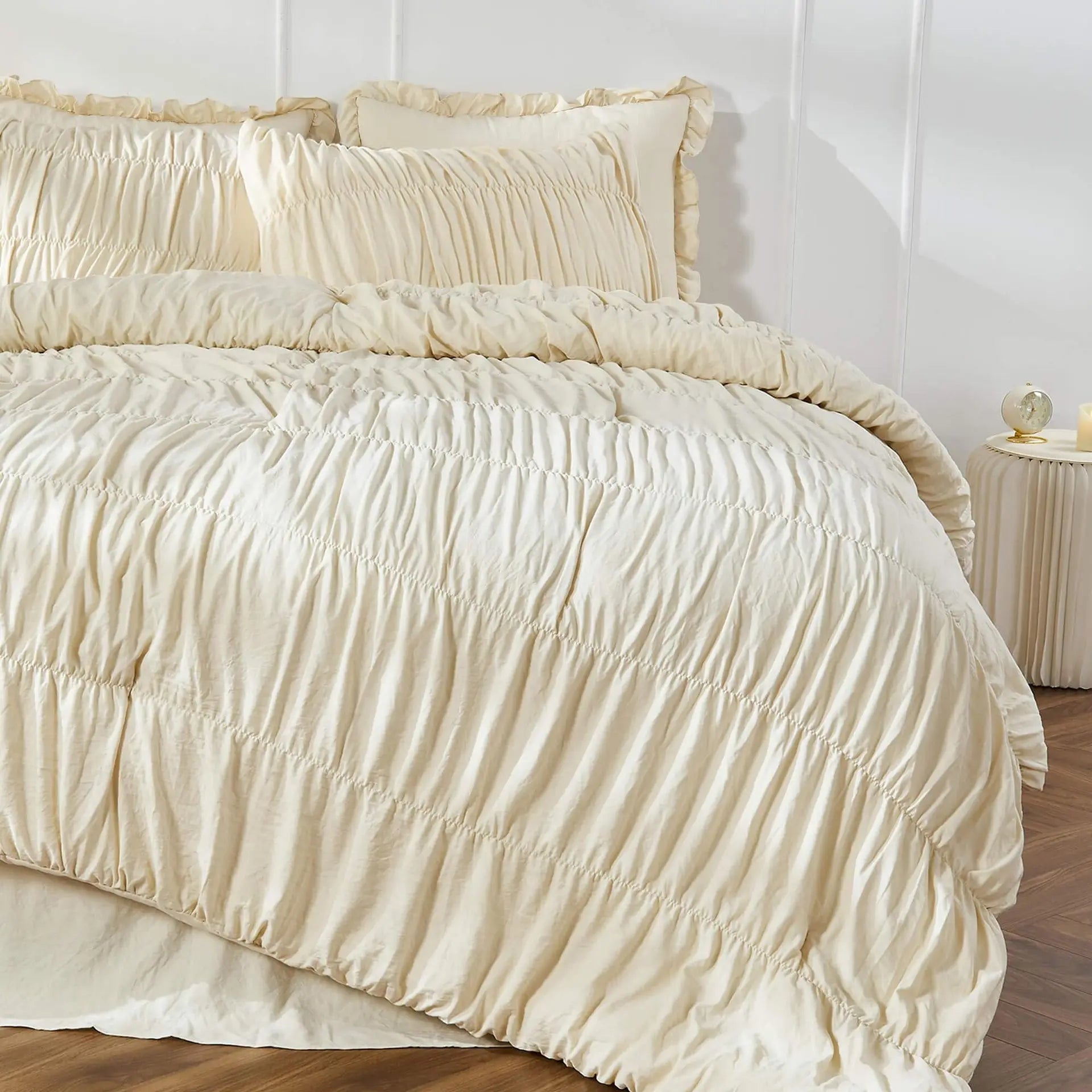 bohemian pleated duvet cover- 3 set